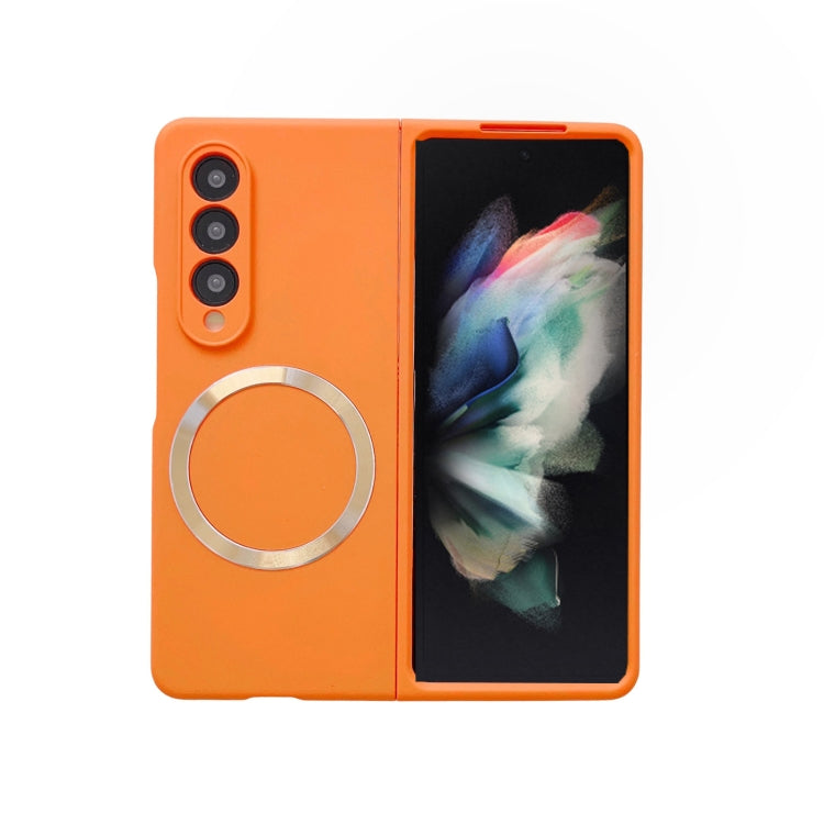 For Samsung Galaxy Z Fold3 5G Skin Feel MagSafe Magnetic Phone Case(Orange) by buy2fix