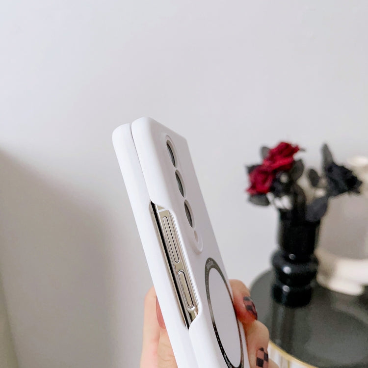 For Samsung Galaxy Z Fold3 5G Skin Feel MagSafe Magnetic Phone Case(White) by buy2fix