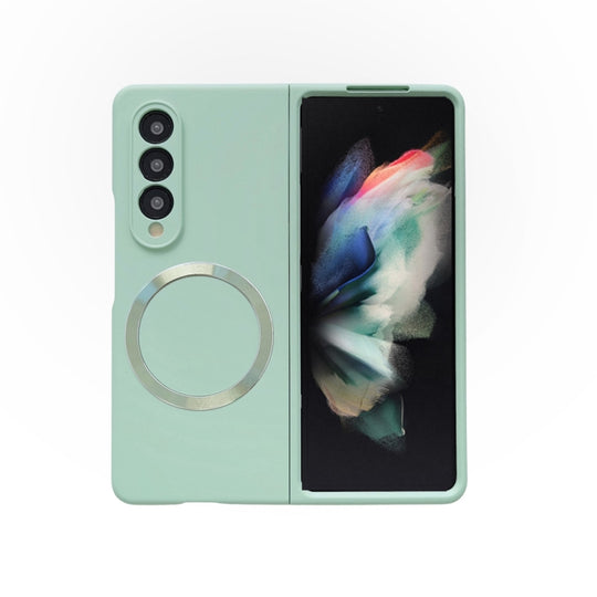 For Samsung Galaxy Z Fold4 Skin Feel MagSafe Magnetic Phone Case(Mint Green)
