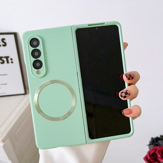 For Samsung Galaxy Z Fold4 Skin Feel MagSafe Magnetic Phone Case(Mint Green) by buy2fix