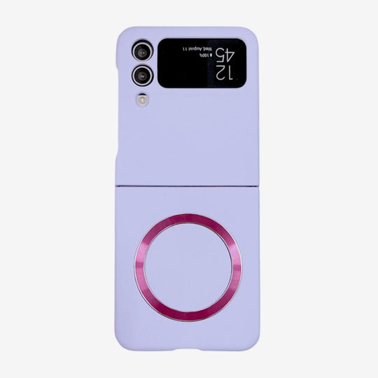 For Samsung Galaxy Z Flip4 Skin Feel MagSafe Magnetic Phone Case(Purple)