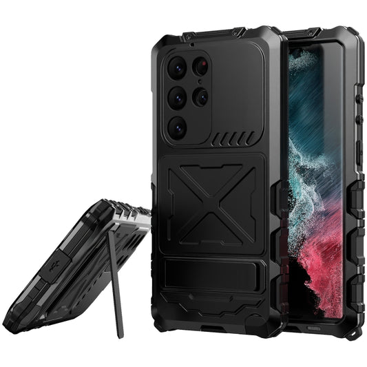 For Samsung Galaxy S23 Ultra 5G R-JUST Life Waterproof Dustproof Shockproof Phone Case(Black) - Galaxy S23 Ultra 5G Cases by R-JUST | Online Shopping UK | buy2fix