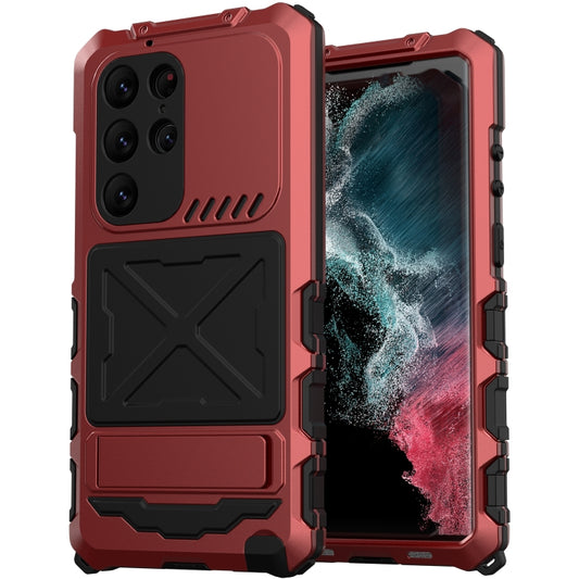 For Samsung Galaxy S23 Ultra 5G R-JUST Life Waterproof Dustproof Shockproof Phone Case(Red) by R-JUST