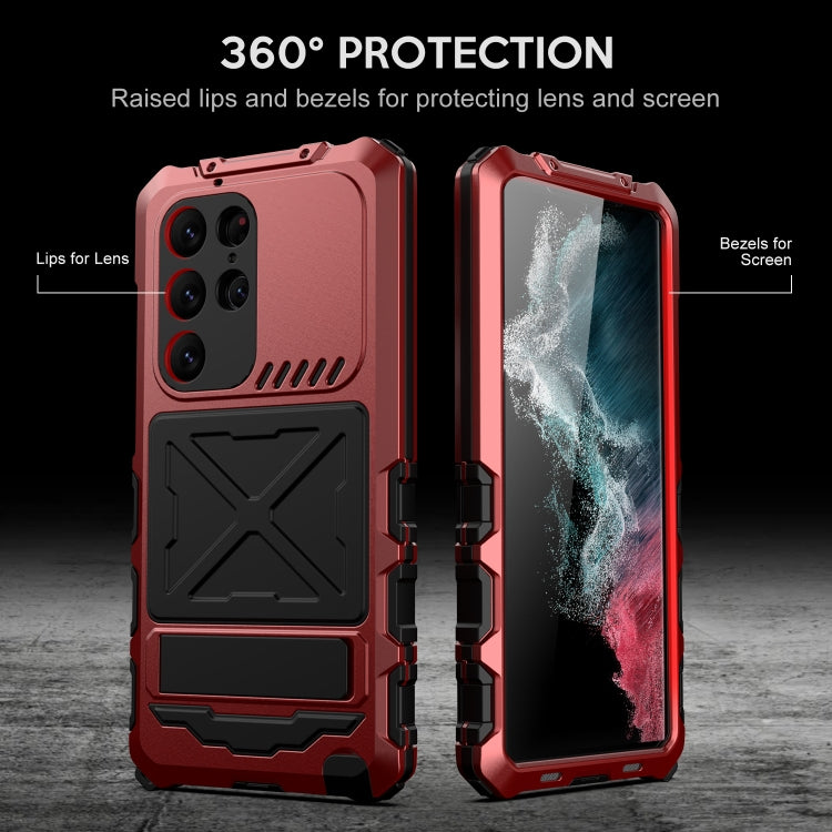 For Samsung Galaxy S23 Ultra 5G R-JUST Life Waterproof Dustproof Shockproof Phone Case(Red) - Galaxy S23 Ultra 5G Cases by R-JUST | Online Shopping UK | buy2fix