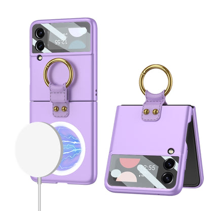 For Samsung Galaxy Z Flip3 5G GKK MagSafe Ultrathin Integrated Shockproof Phone Case with Ring Holder(Purple) - Galaxy Phone Cases by GKK | Online Shopping UK | buy2fix