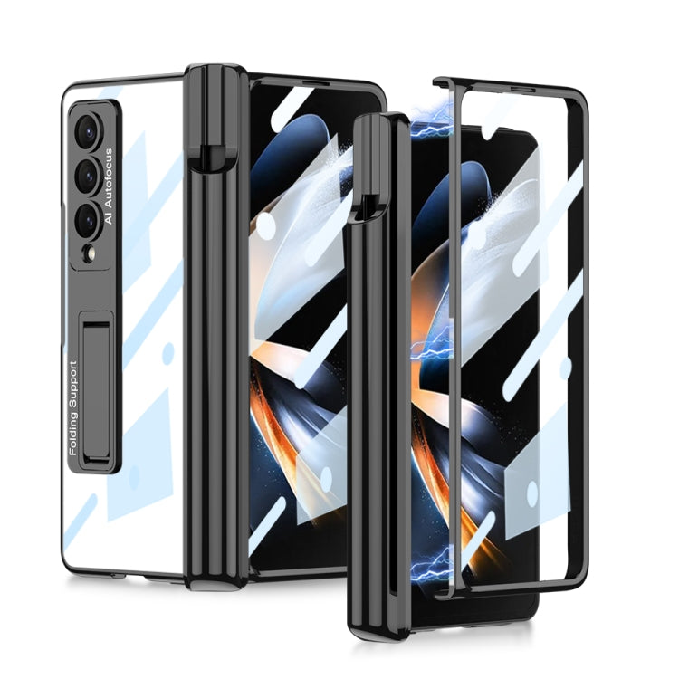 For Samsung Galaxy Z Fold4 GKK Magnetic Fold Hinge Shockproof Phone Case with Pen Slots(Black) - Galaxy Z Fold4 5G Cases by GKK | Online Shopping UK | buy2fix