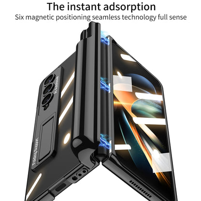 For Samsung Galaxy Z Fold4 GKK Magnetic Fold Hinge Shockproof Phone Case with Pen Slots(Black) - Galaxy Z Fold4 5G Cases by GKK | Online Shopping UK | buy2fix