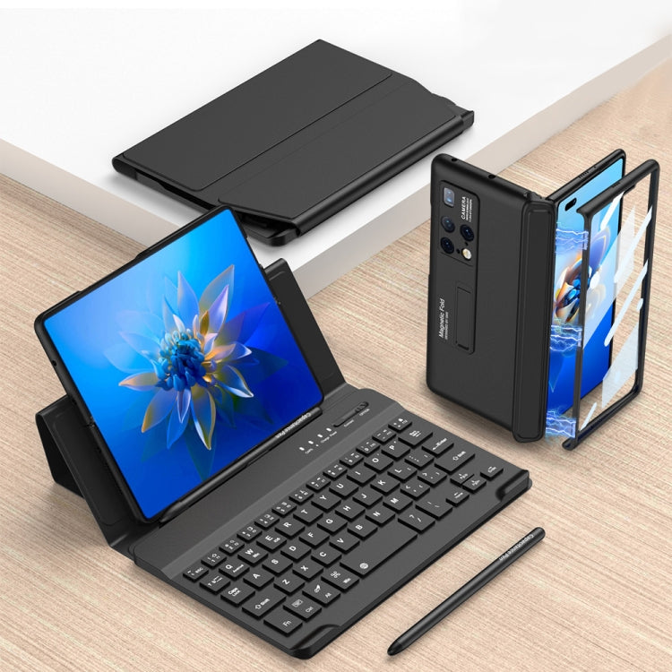 For Huawei Mate X2 GKK Magnetic Folding Bluetooth Keyboard Leather Case with Pen(Black) - Huawei Cases by GKK | Online Shopping UK | buy2fix