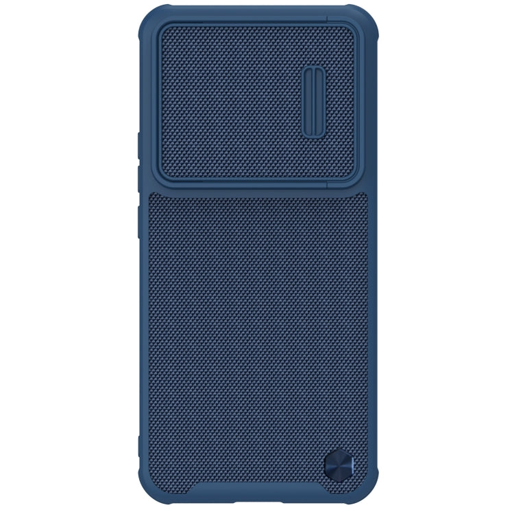 For Xiaomi 12T Pro NILLKIN 3D Textured Camshield PC + TPU Phone Case(Blue) - Xiaomi Cases by NILLKIN | Online Shopping UK | buy2fix