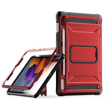 For Samsung Galaxy Tab S7/S8 Explorer PC + TPU Tablet Protective Case with Pen Slot(Red) - Galaxy Tab S7 by buy2fix | Online Shopping UK | buy2fix