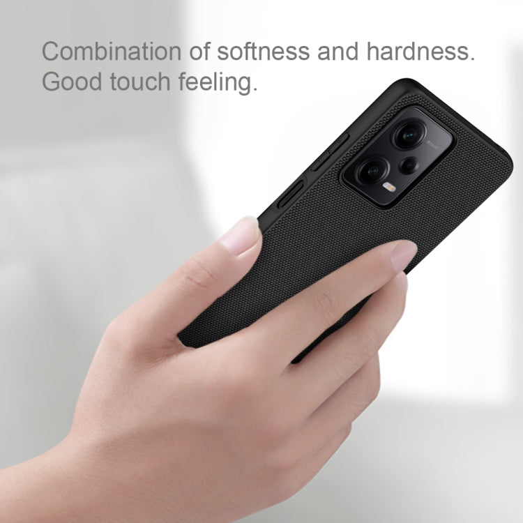 For Xiaomi Redmi Note 12 Pro 5G China NILLKIN Shockproof TPU + PC Textured Phone Case(Black) - Note 12 Pro Cases by NILLKIN | Online Shopping UK | buy2fix