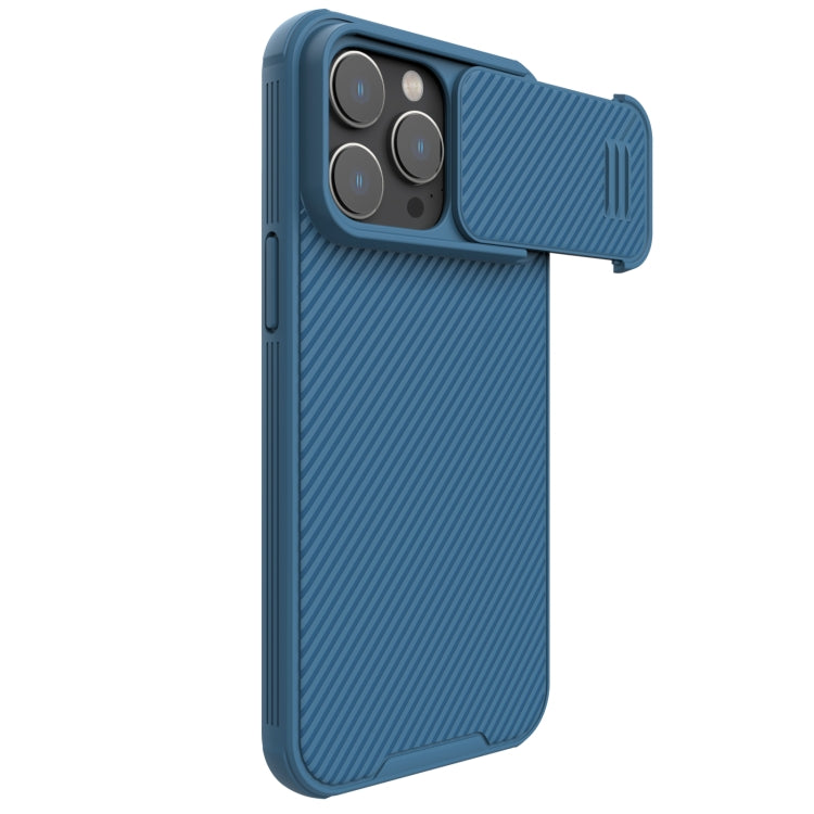 For iPhone 14 Pro Max NILLKIN CamShield S PC Phone Case(Blue) - iPhone 14 Pro Max Cases by NILLKIN | Online Shopping UK | buy2fix