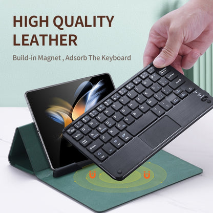 For Samsung Galaxy Z Fold3 GKK Magnetic Folding Bluetooth Keyboard Leather Case with Touchpad / Pen(Black) - Samsung Keyboard by GKK | Online Shopping UK | buy2fix