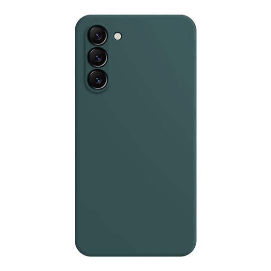 Pour Samsung Galaxy S23 + 5G Étui de téléphone en silicone liquide imitation (vert foncé)