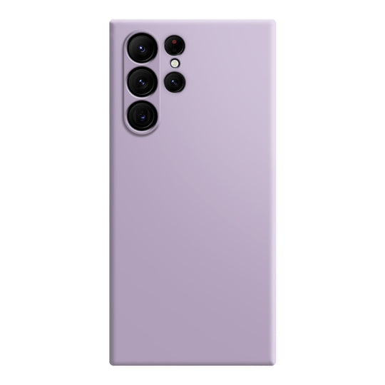 Pour Samsung Galaxy S23 Ultra 5G Étui de téléphone en silicone liquide imitation (violet)