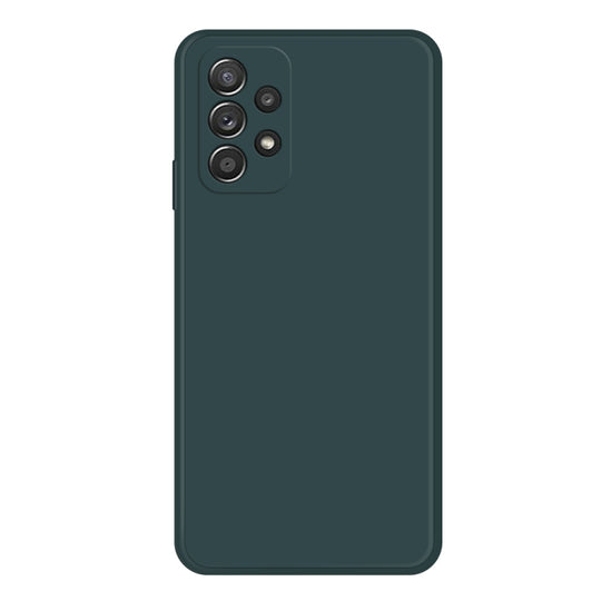For Samsung Galaxy A52/A52s 5G Imitation Liquid Silicone Phone Case(Dark Green)