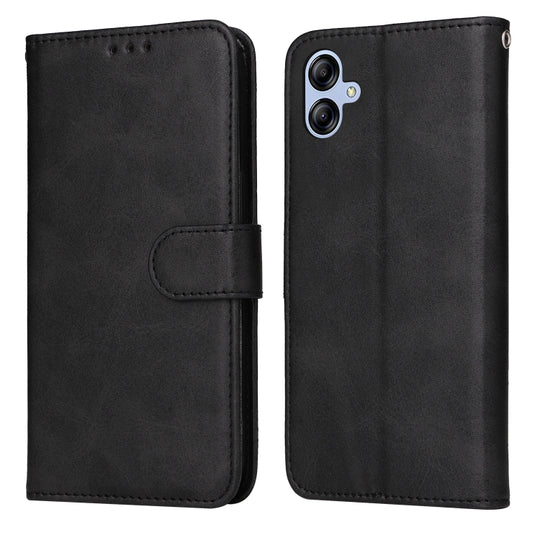 For Samsung Galaxy A04e Classic Calf Texture Flip Leather Phone Case(Black)