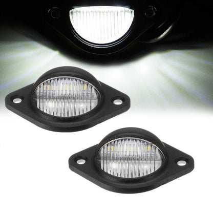 2pcs Car 3LED Round License Plate Light - In Car by buy2fix | Online Shopping UK | buy2fix