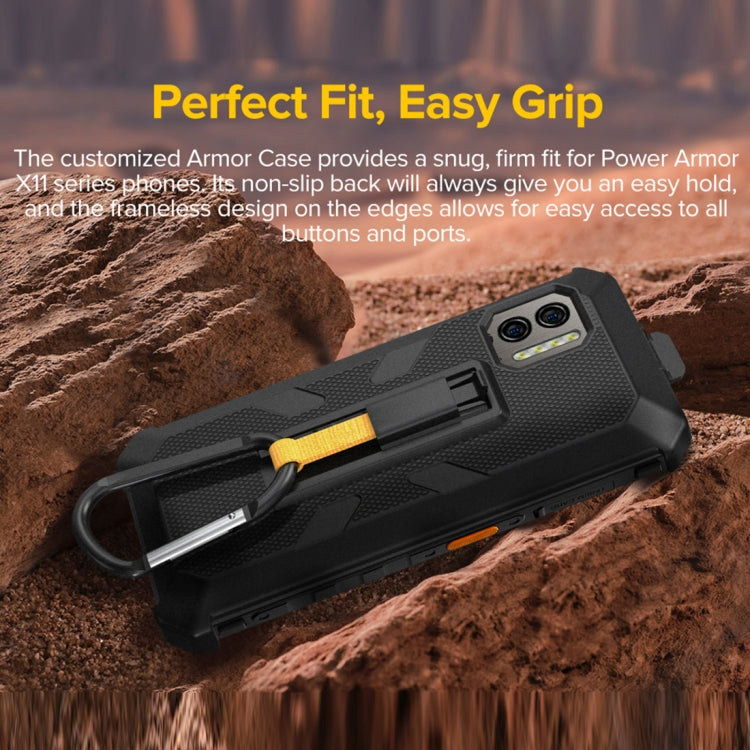 For Ulefone Power Armor X11 Pro Ulefone Back Clip Phone Case with Carabiner(Black) - Ulefone Cases by Ulefone | Online Shopping UK | buy2fix