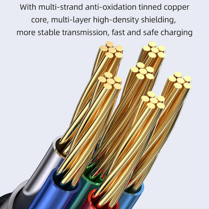 USAMS Type-C to Type-C PD100W Aluminum Alloy Transparent Digital Display Fast Charge Data Cable, Cable Length:1.2m(Purple) -  by USAMS | Online Shopping UK | buy2fix