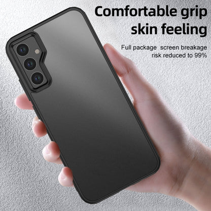For Samsung Galaxy A34 Armor Clear TPU Hard PC Phone Case(Matte Black) by buy2fix
