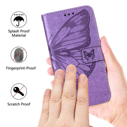 For Samsung Galaxy A04e Embossed Butterfly Flip Leather Phone Case(Purple) by buy2fix