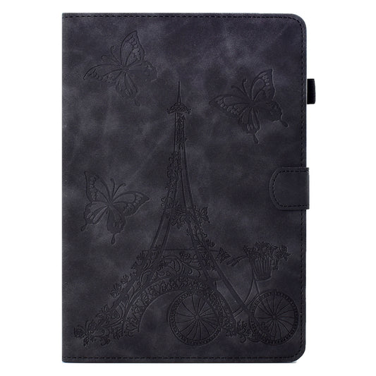 For iPad Air / Air 2 / 9.7 2017 / 9.7 2018 Tower Embossed Leather Smart Tablet Case(Black) by buy2fix
