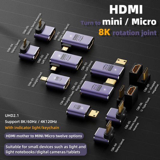 D8K-02 8K HDMI 2.1 to Micro HDMI Adapter by buy2fix