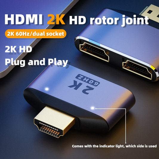 2 in 1 2K 60Hz HDMI Adapter with Indicator Lights by buy2fix