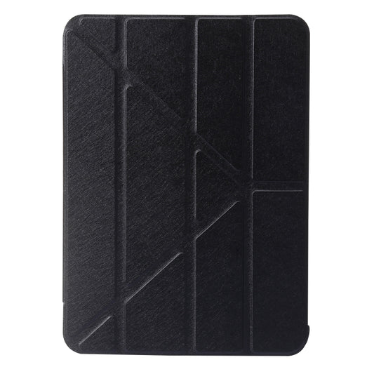 For iPad 2025 / 2022 Silk Texture Horizontal Deformation Flip Tablet Leather Case with Holder(Black) by buy2fix