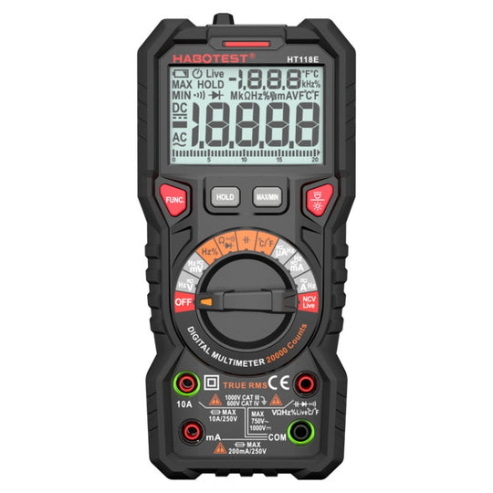 HABOTEST HT118E multimètre numérique portatif de haute précision pour la prévention des incendies