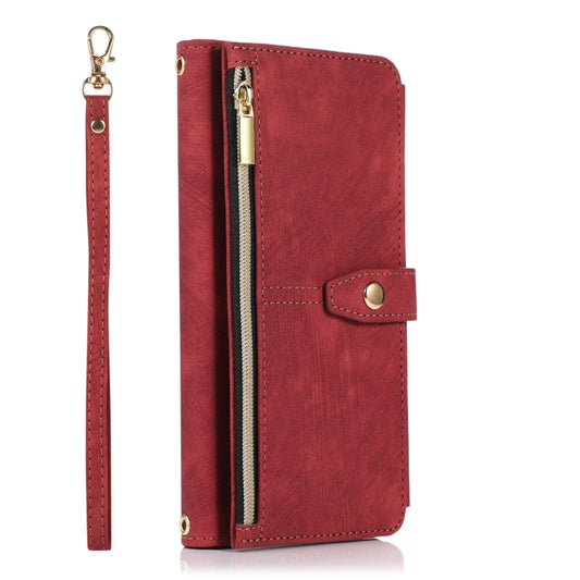 For Samsung Galaxy A52 4G / 5G Dream 9-Card Wallet Zipper Bag Leather Phone Case(Red) by buy2fix