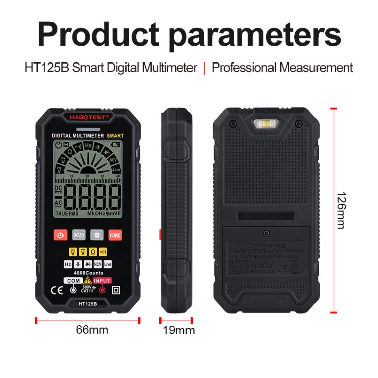 HABOTEST HT125B Digital High Precision Mini Universal Meter - Consumer Electronics by buy2fix | Online Shopping UK | buy2fix