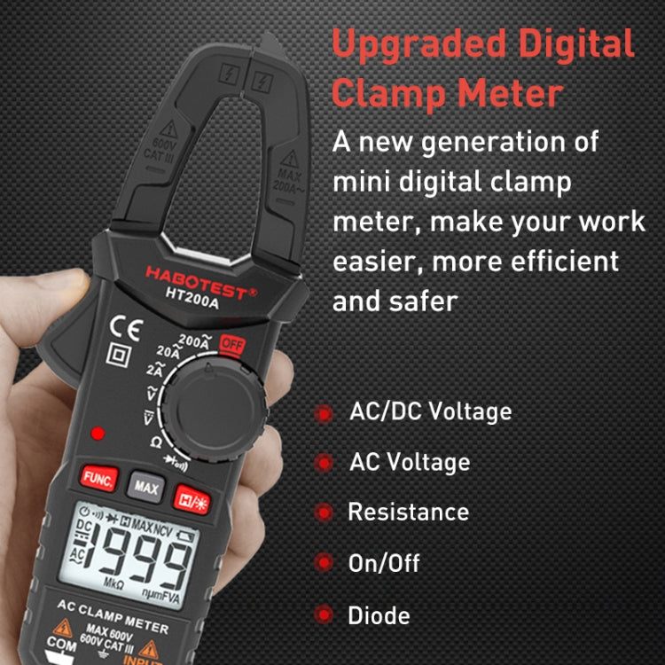 HABOTEST HT200A Pocket Clamp Multimeter - Digital Multimeter by HABOTEST | Online Shopping UK | buy2fix