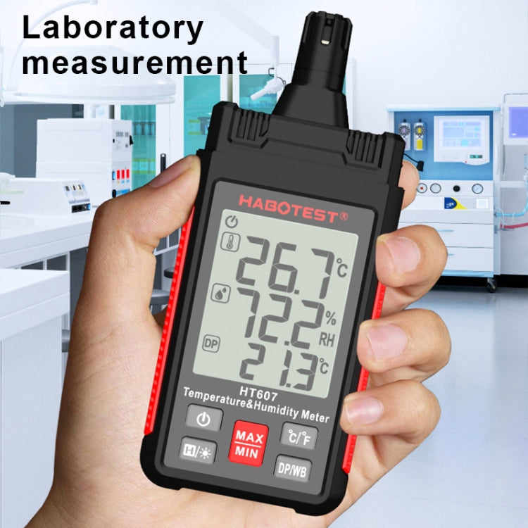 HABOTEST HT607 Portable Handheld Temperature Humidity Tester - Consumer Electronics by buy2fix | Online Shopping UK | buy2fix