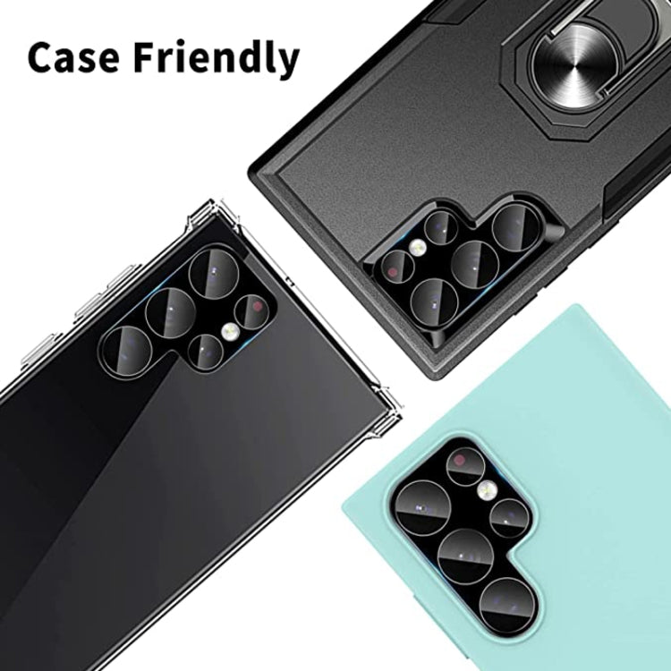 For Samsung Galaxy S22 Ultra 5G 50pcs Integrated Rear Camera Lens Tempered Glass Film(Black) by buy2fix