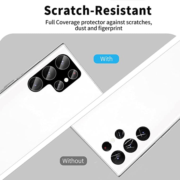 For Samsung Galaxy S22 Ultra 5G 50pcs Integrated Rear Camera Lens Tempered Glass Film(Black) by buy2fix