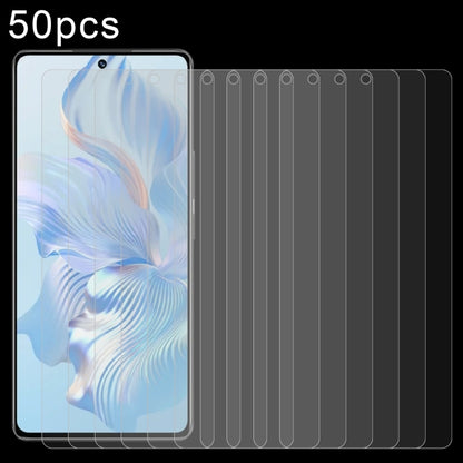 For Honor 80 Pro Flat 50 PCS 0.26mm 9H 2.5D Tempered Glass Film - Honor Tempered Glass by buy2fix | Online Shopping UK | buy2fix