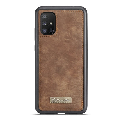 For Galaxy A71 CaseMe Detachable Multifunctional Horizontal Flip Leather Case, with Card Slot & Holder & Zipper Wallet & Photo Frame(Brown) - Samsung Accessories by CaseMe | Online Shopping UK | buy2fix