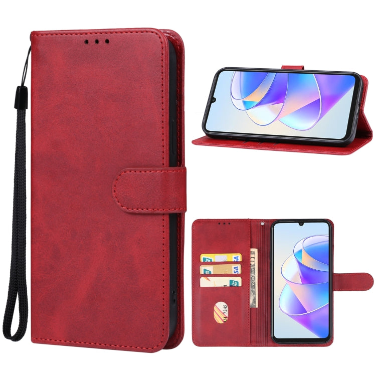 For Honor X7a Leather Phone Case(Red) - Honor Cases by buy2fix | Online Shopping UK | buy2fix