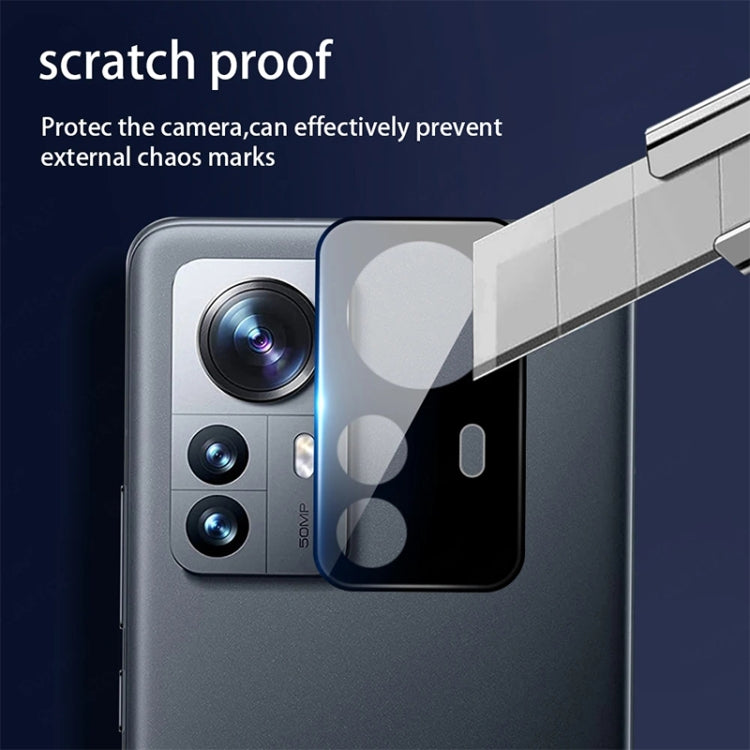 For Xiaomi 12 2pcs 3D Edge Glue Tempered Glass Full Film with 2pcs Lens Film Set by buy2fix