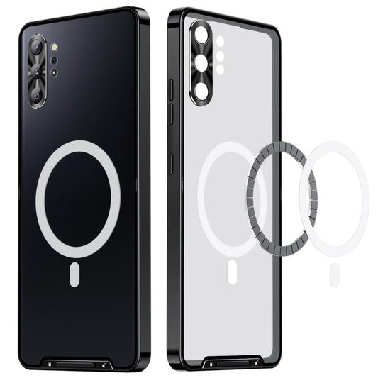For Samsung Galaxy Note10+ MagSafe Magnetic Frosted Metal Phone Case(Black) by buy2fix