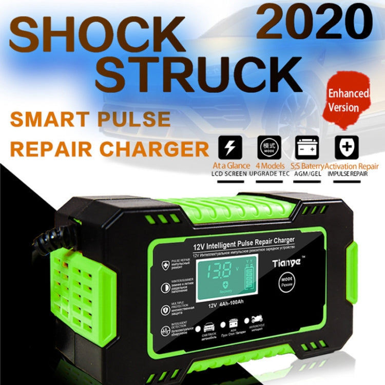 Motorcycle / Car Battery Smart Charger with LCD Creen, Plug Type:AU Plug - In Car by buy2fix | Online Shopping UK | buy2fix