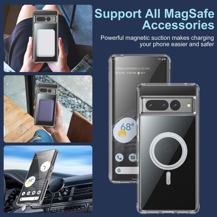 For Google Pixel 7 Pro Transparent Frosted MagSafe Phone Case - Google Cases by buy2fix | Online Shopping UK | buy2fix