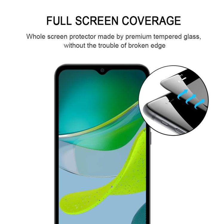 For Motorola Moto E13 Full Glue Full Cover Screen Protector Tempered Glass Film by buy2fix