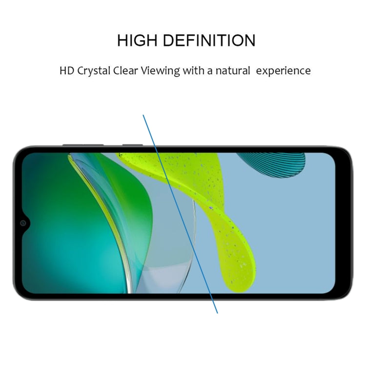 For Motorola Moto E13 Full Glue Full Cover Screen Protector Tempered Glass Film by buy2fix