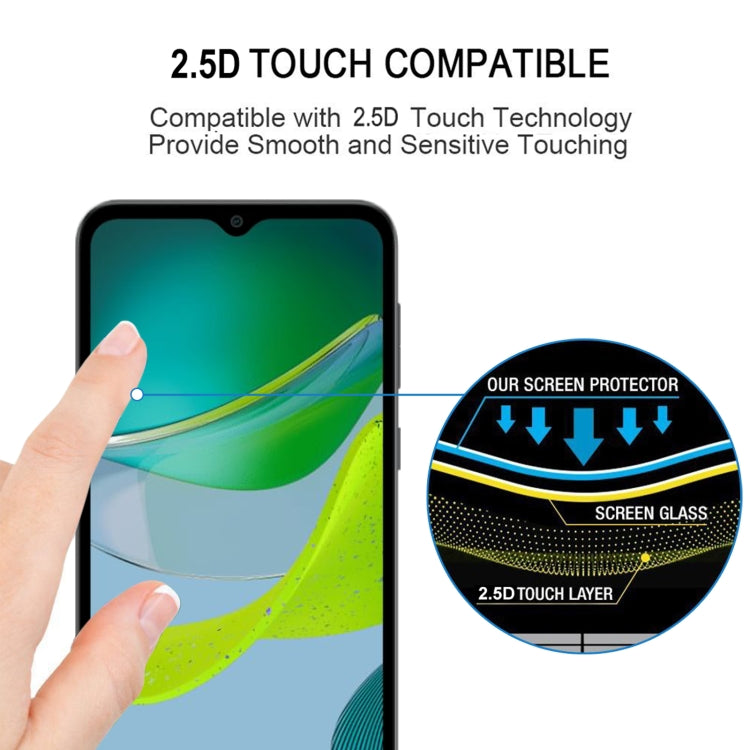 For Motorola Moto E13 Full Glue Full Cover Screen Protector Tempered Glass Film by buy2fix