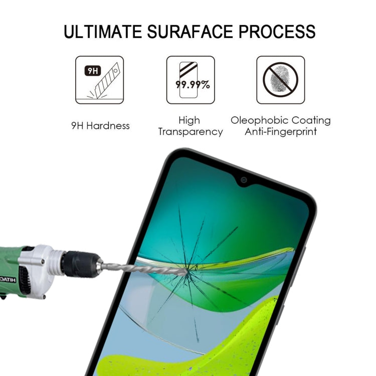 For Motorola Moto E13 Full Glue Full Cover Screen Protector Tempered Glass Film by buy2fix