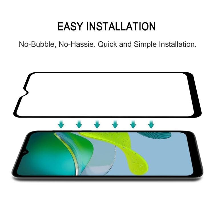 For Motorola Moto E13 Full Glue Full Cover Screen Protector Tempered Glass Film by buy2fix