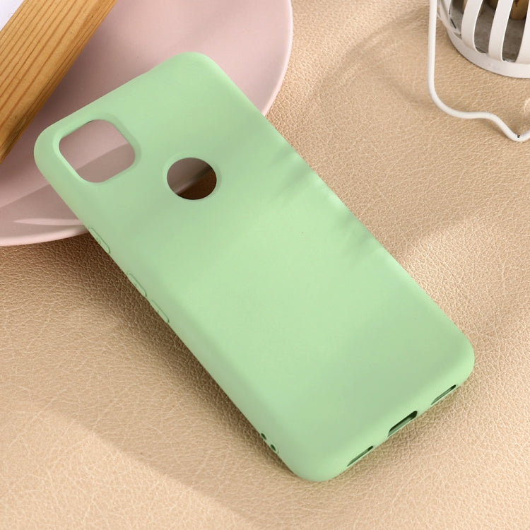 For Google Pixel 4a Pure Color Liquid Silicone Shockproof Full Coverage Case(Green) - Mobile Accessories by buy2fix | Online Shopping UK | buy2fix